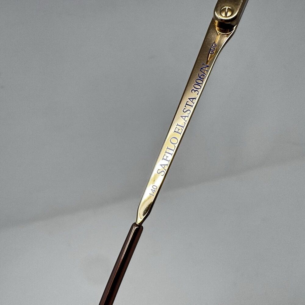 Safilo Elasta 3006/N 000 Gold Eyeglass Frames Vintage 1970s-80s 59-17-140 New - Picture 7 of 11